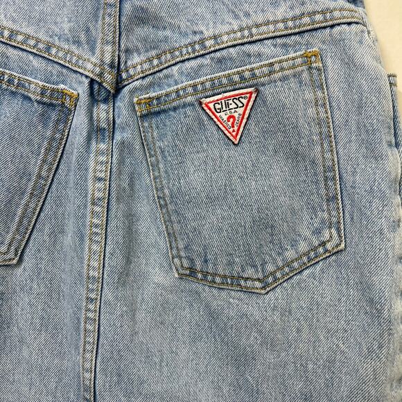 80s Vintage Guess Jeans Denim Mini Skirt by Georges Marciano Size 28 - Picture 11 of 11